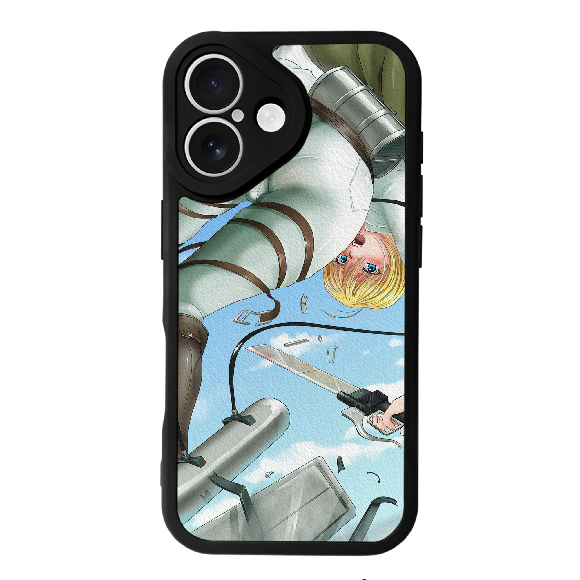 （画像用） 進撃の巨人 Attack on Titan 【iPhone 16シリーズ対応】シリコンスマホケース（レザー調） 材質：シリコン